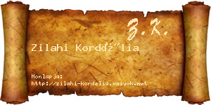 Zilahi Kordélia névjegykártya